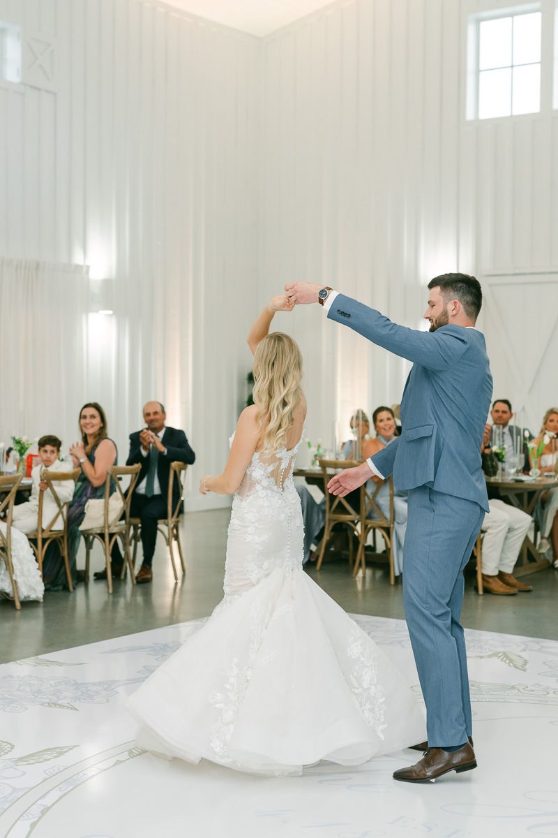 first dance at wedding reception in Montgomery, Texas