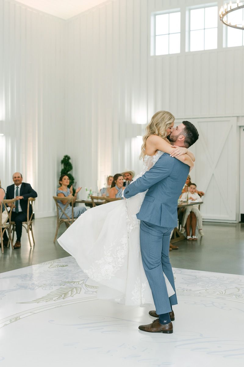 first dance at wedding reception in Montgomery, Texas