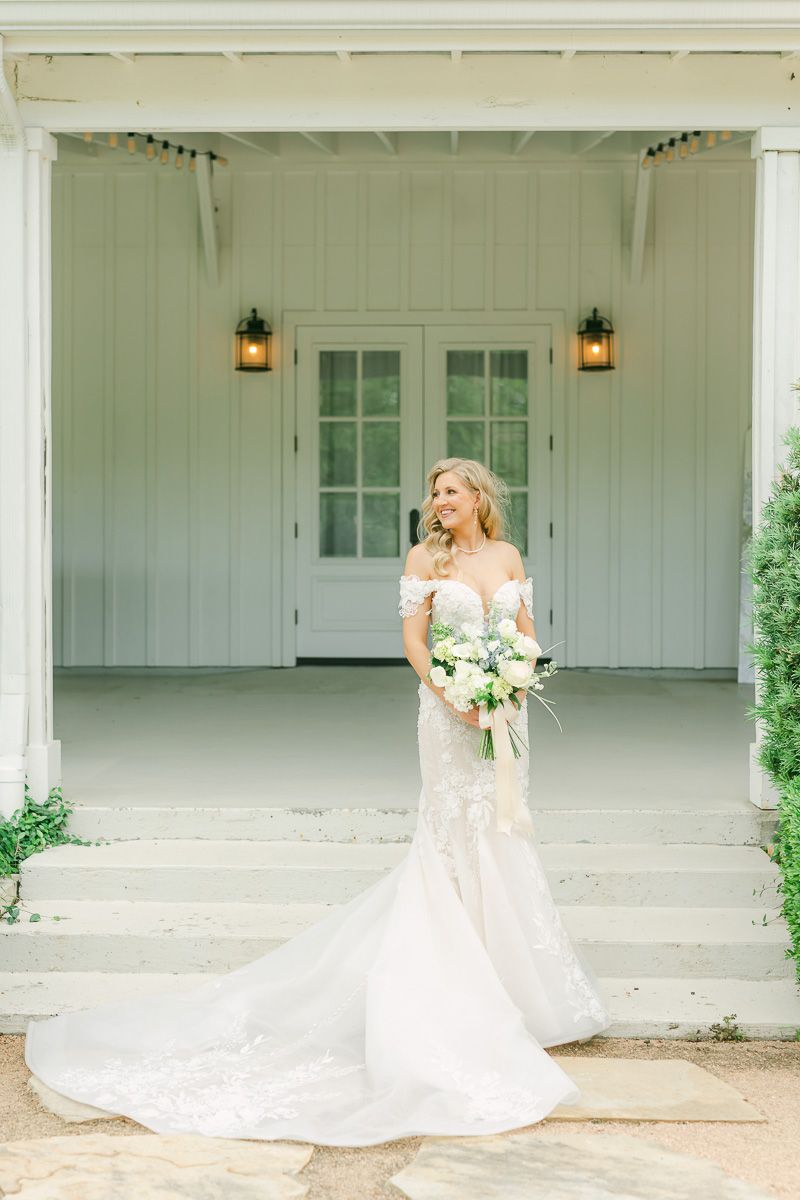 bride on wedding day in Montgomery, Tx