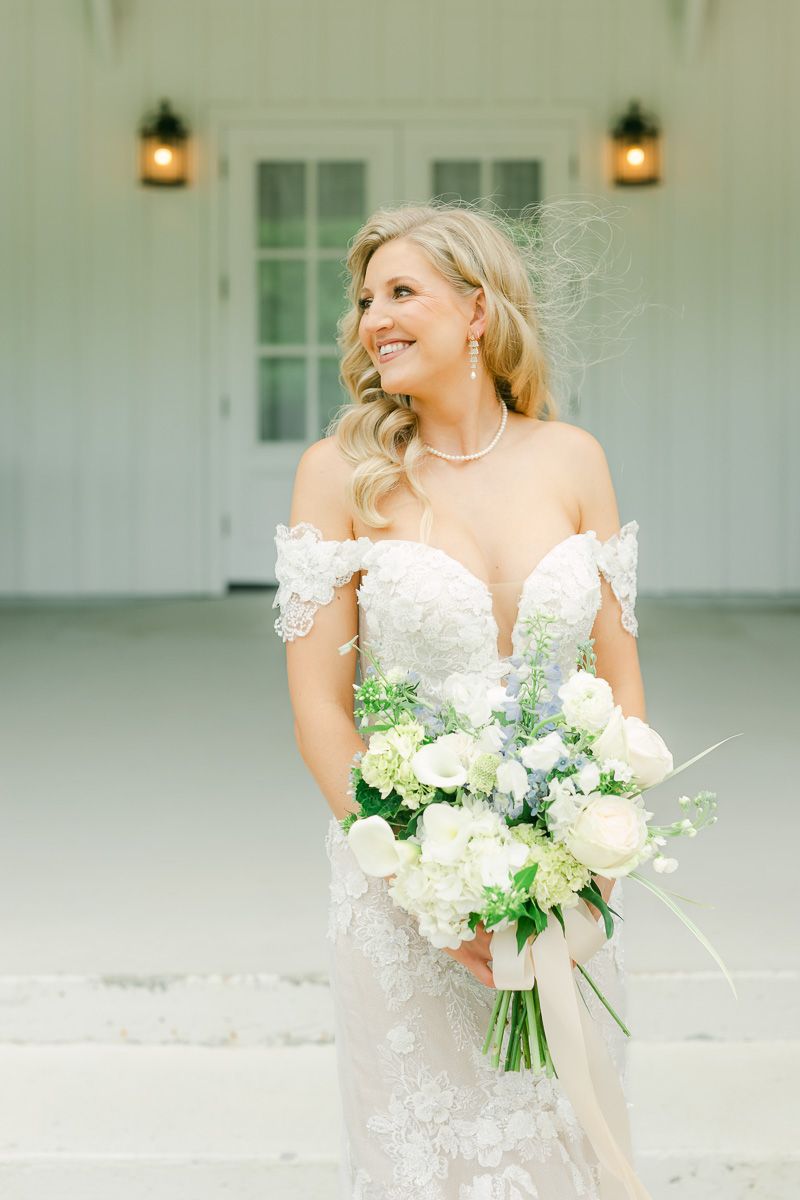 bride on wedding day in Montgomery, Tx
