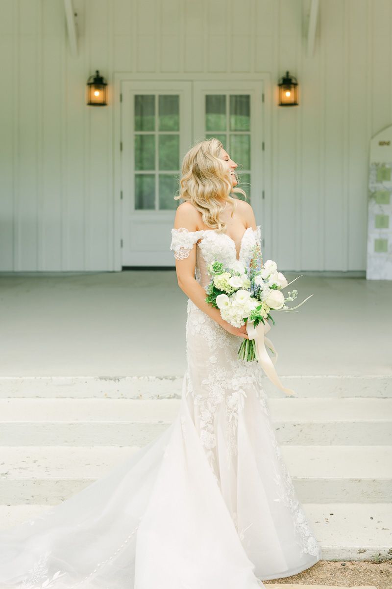 bride on wedding day in Montgomery, Tx