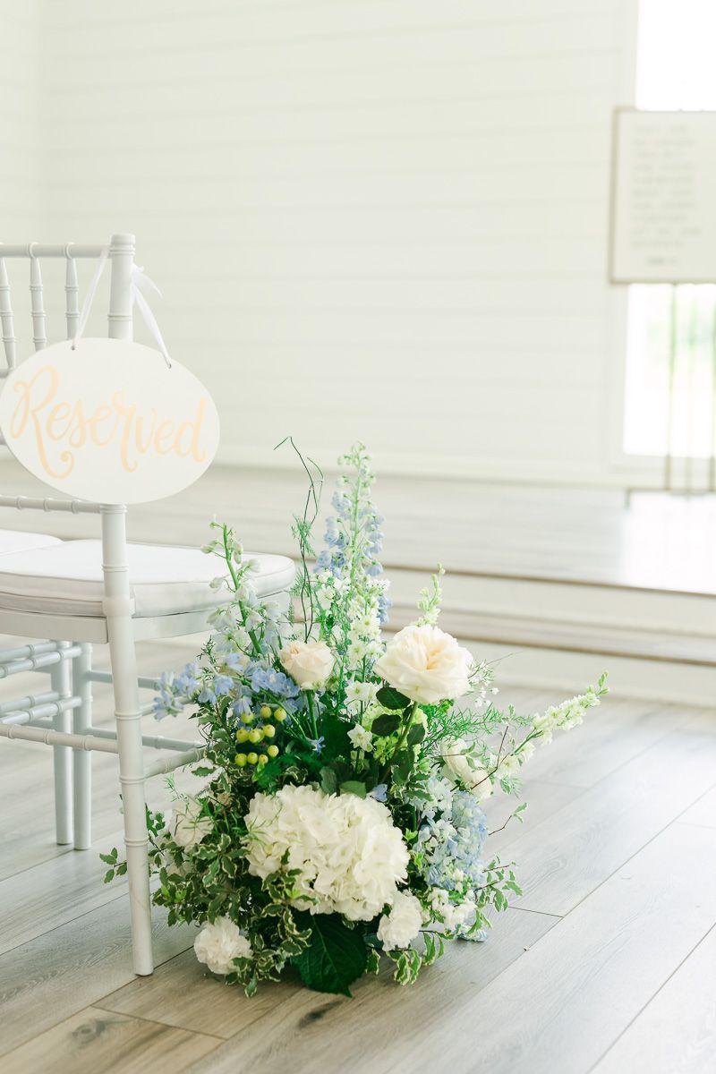 The Farmhouse chapel decorated for ceremony