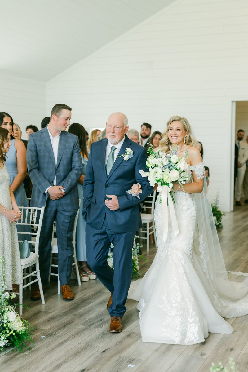 bride walking up the aisle
