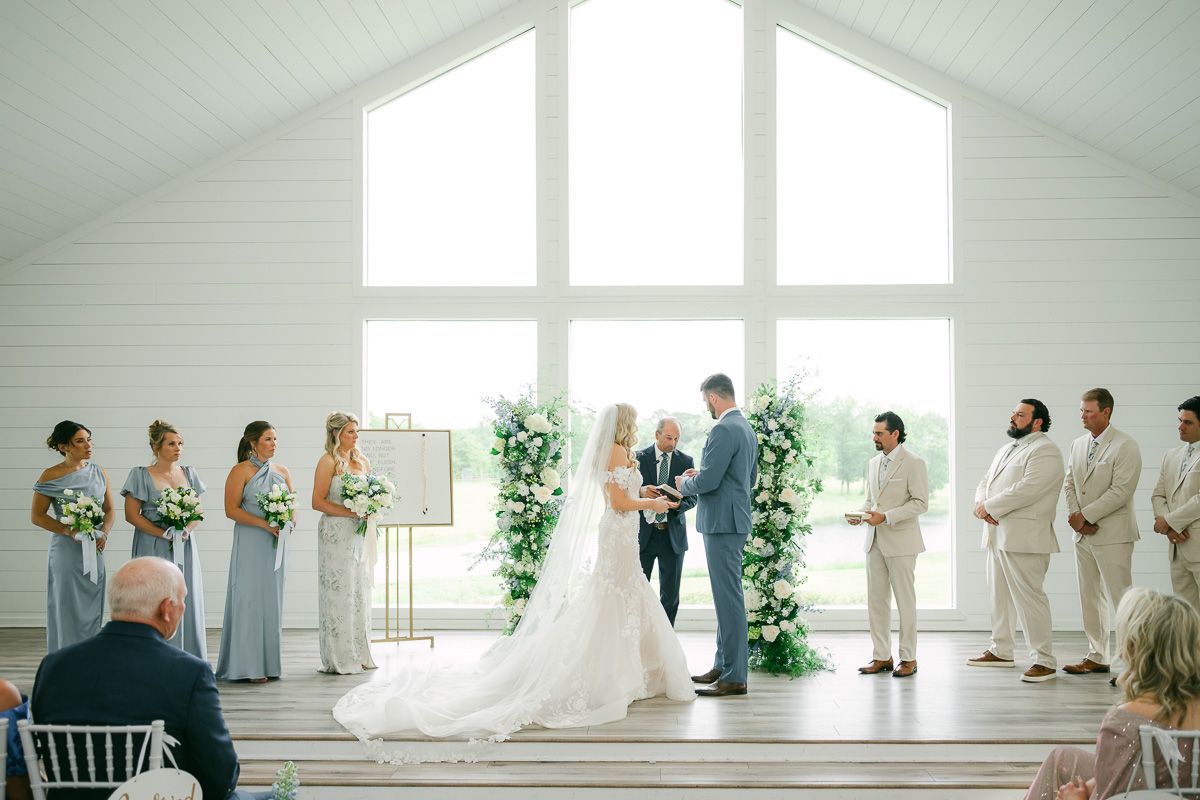 ceremony at The Farmhouse Texas wedding venue