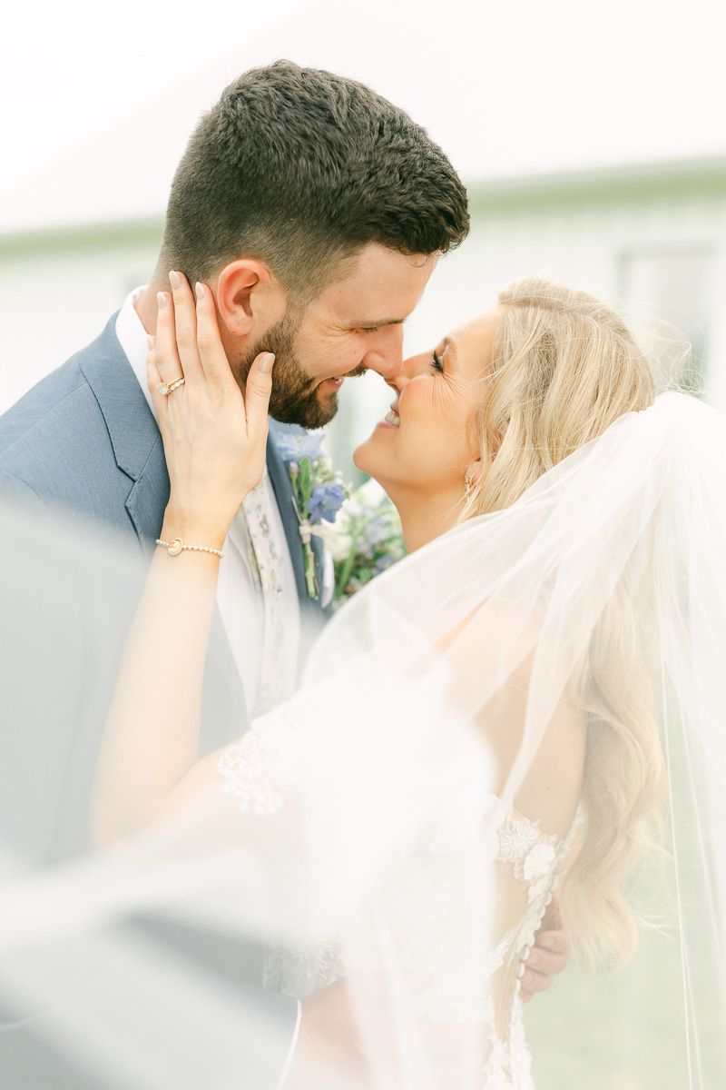 bride and groom at their wedding in Montgomery, Tx