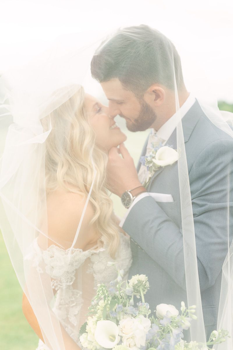 bride and groom at their wedding in Montgomery, Tx