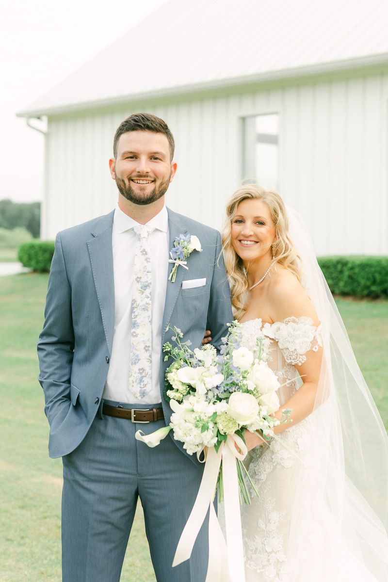 bride and groom at their wedding in Montgomery, Tx