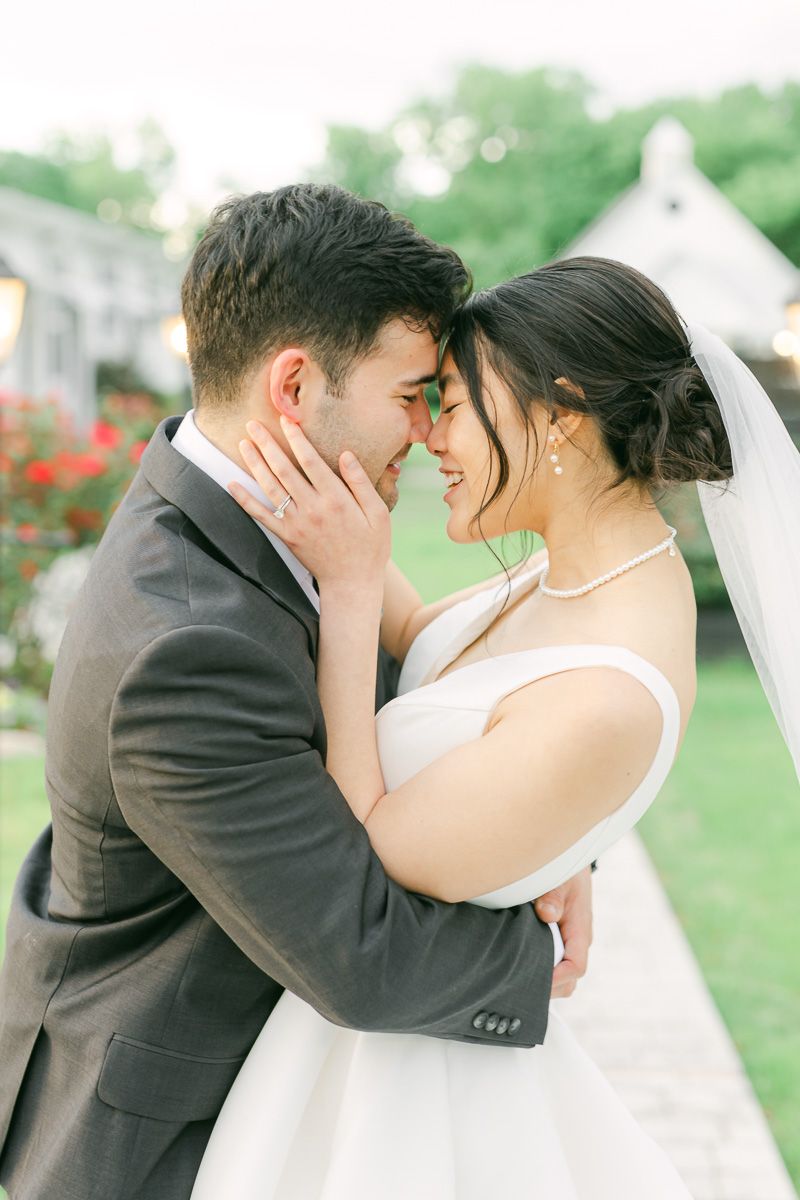 bride and groom outside Venue 311