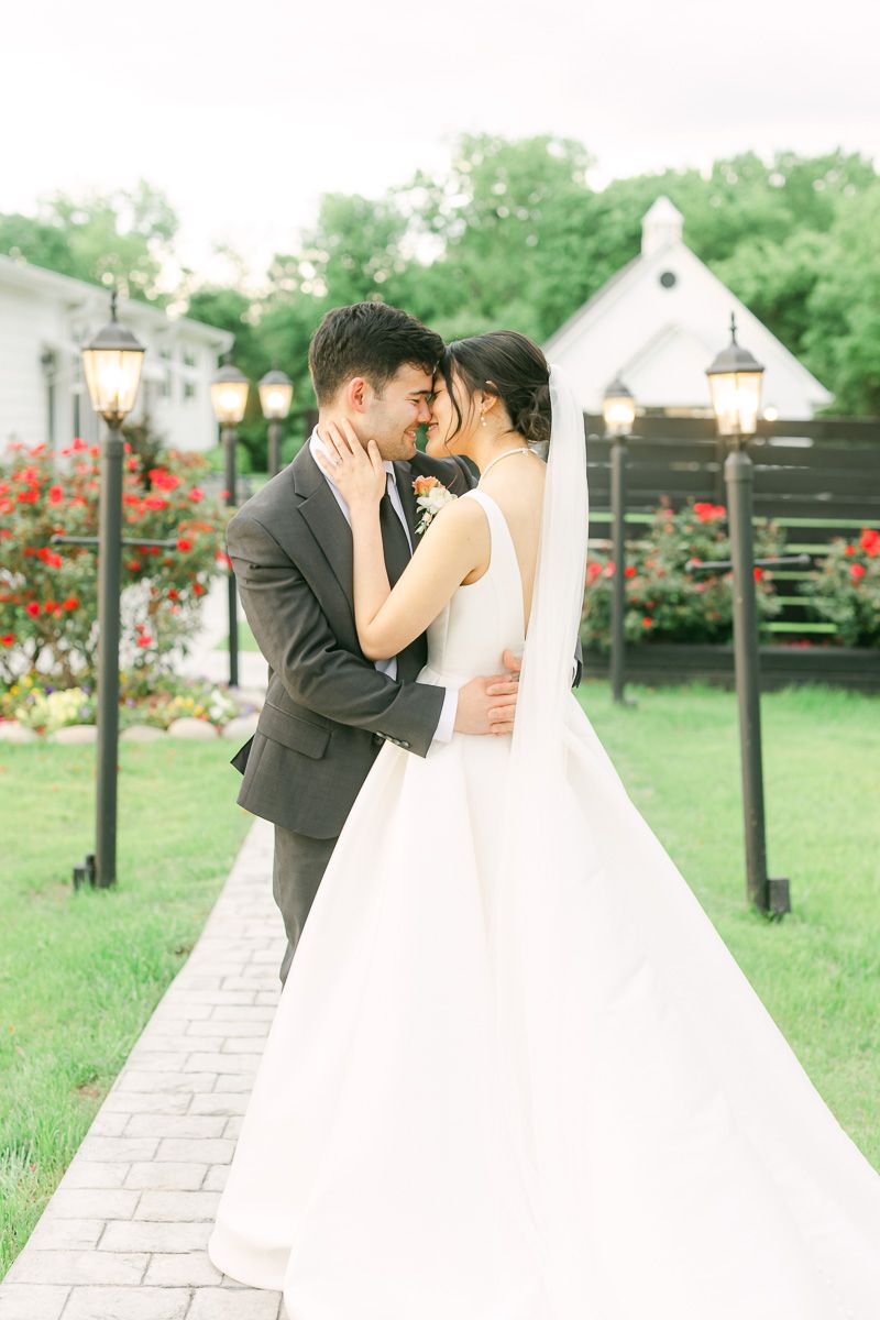 bride and groom outside Venue 311