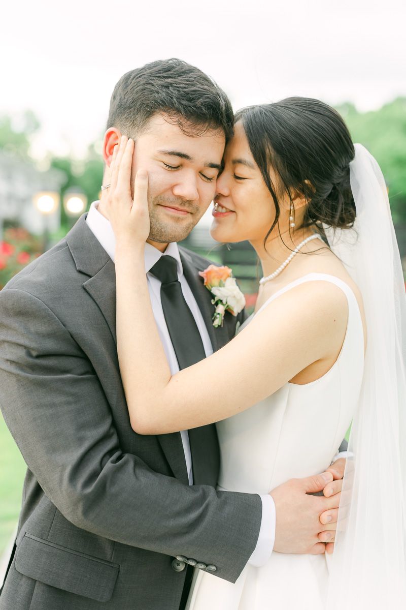 bride and groom outside Venue 311