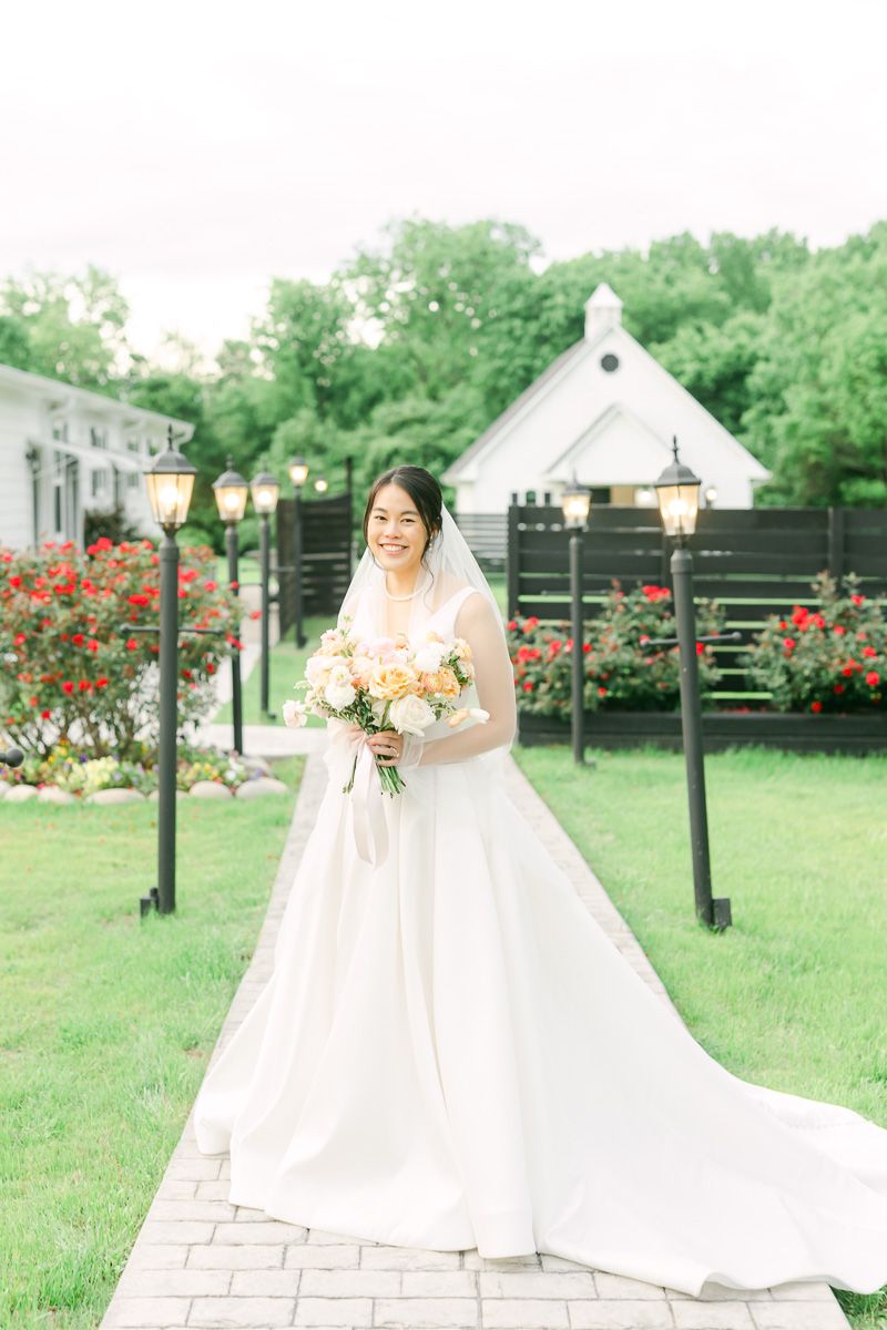 bride at spring wedding in Texas
