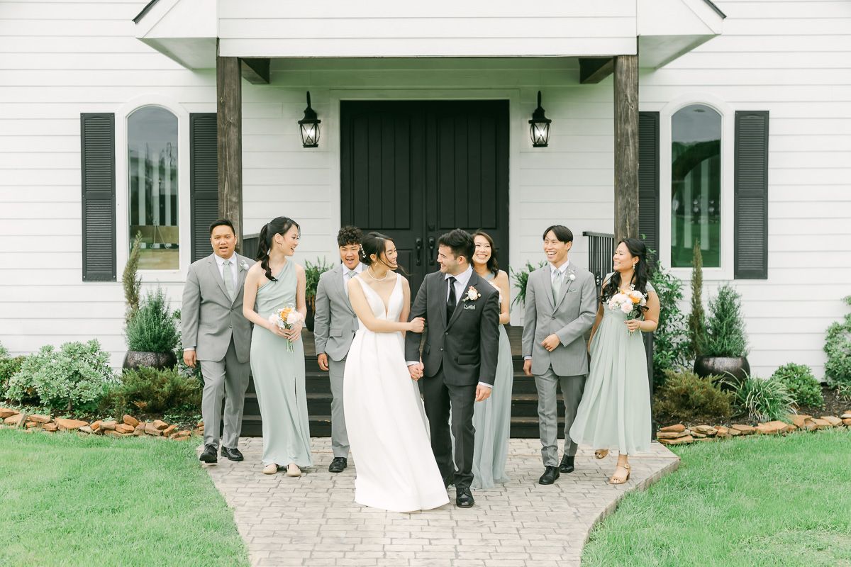 wedding party outside chapel at Venue 311