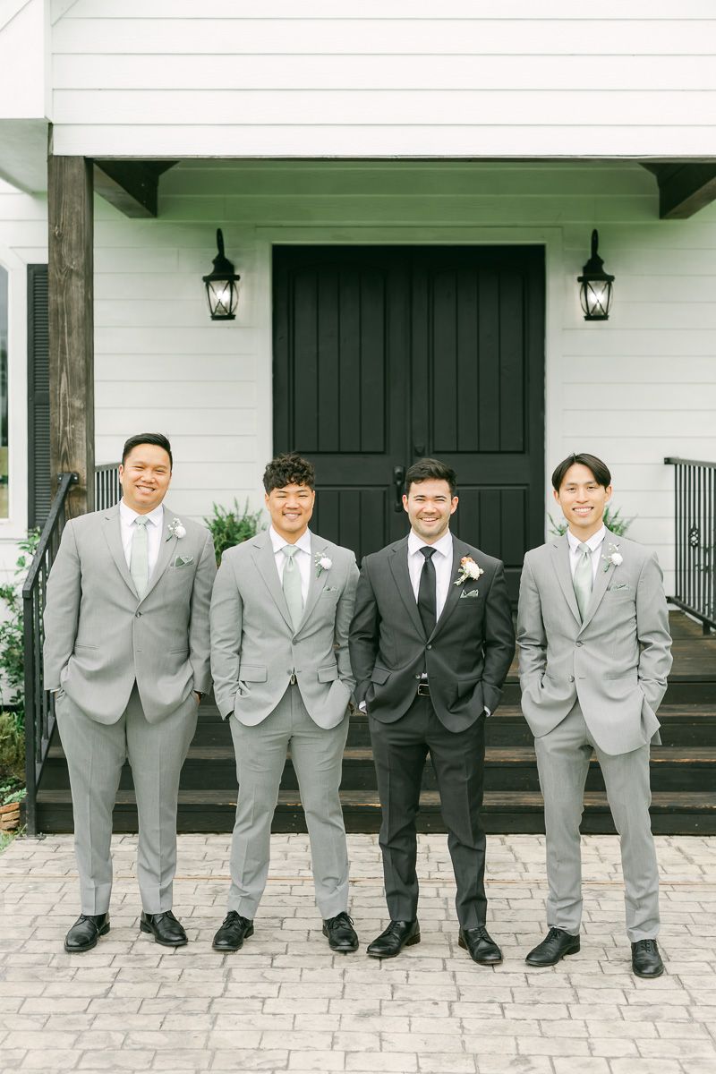 wedding party outside chapel at Venue 311