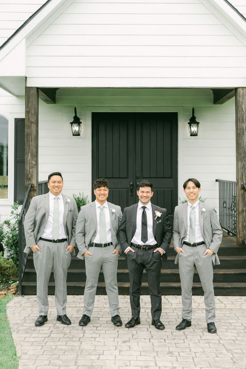 wedding party outside chapel at Venue 311