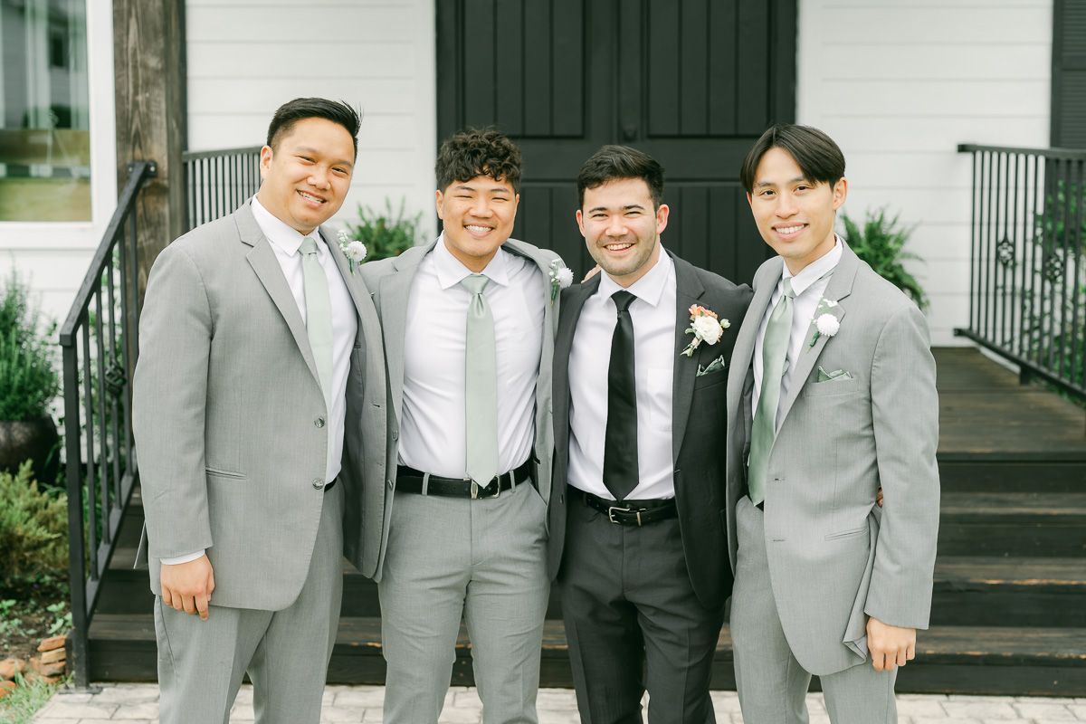 wedding party outside chapel at Venue 311