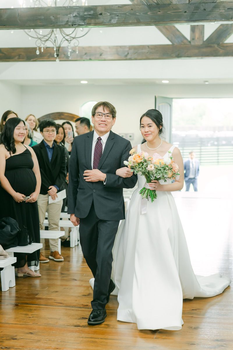 bride walking down the aisle