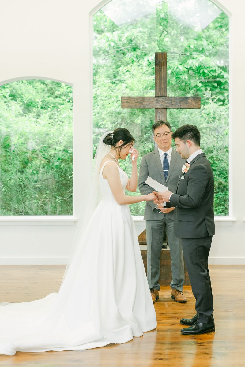 wedding ceremony in Plantersville, Texas 