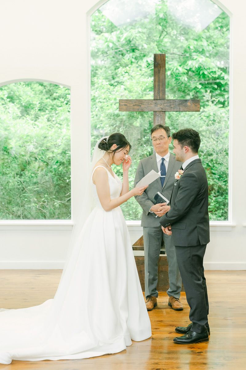 wedding ceremony in Plantersville, Texas 