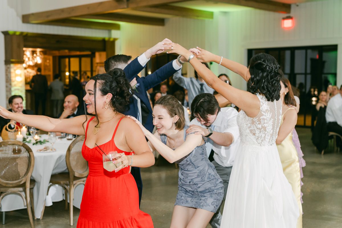 dancing at Magnolia, Tx wedding reception