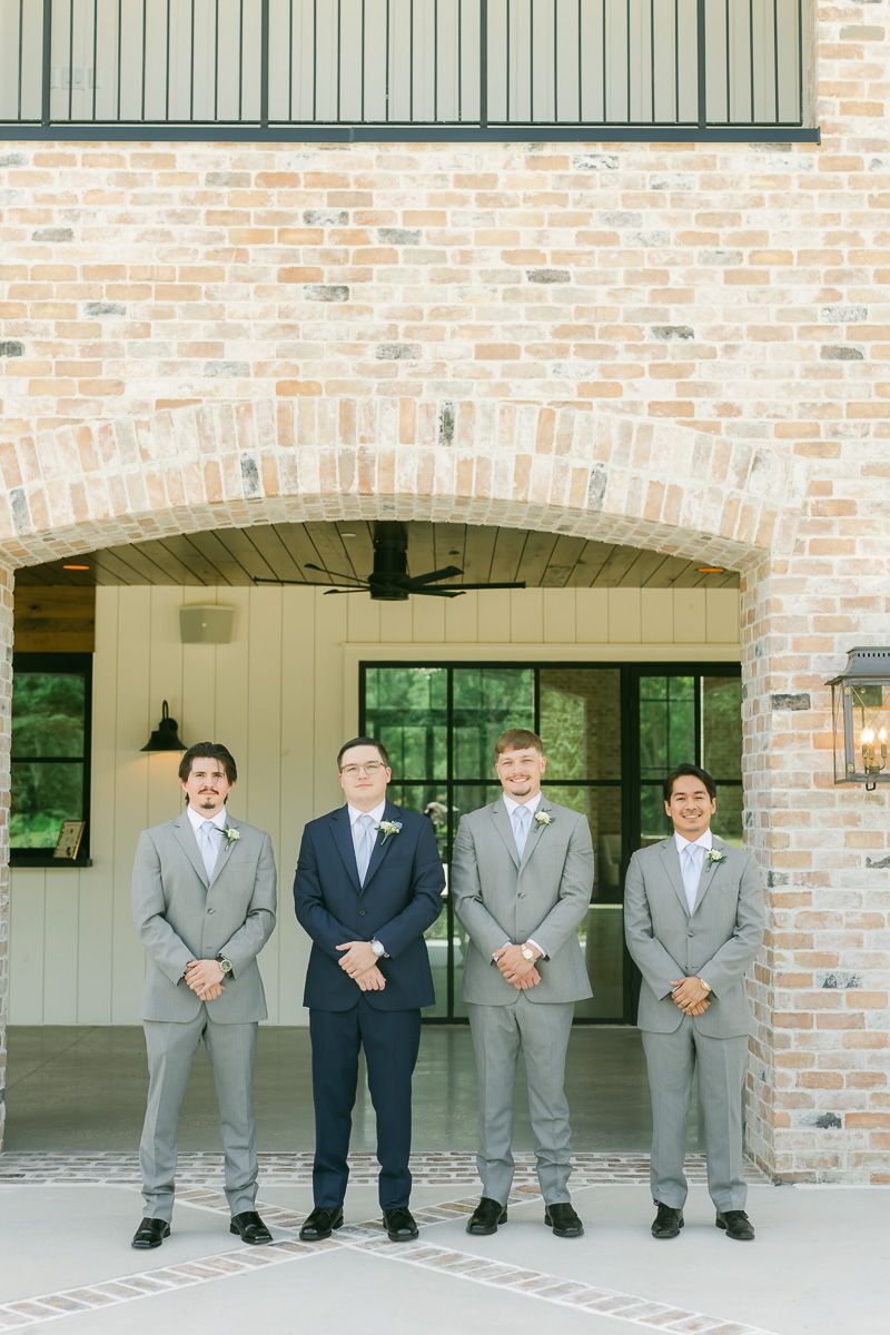 groomsmen at wedding in Magnolia, Tx 