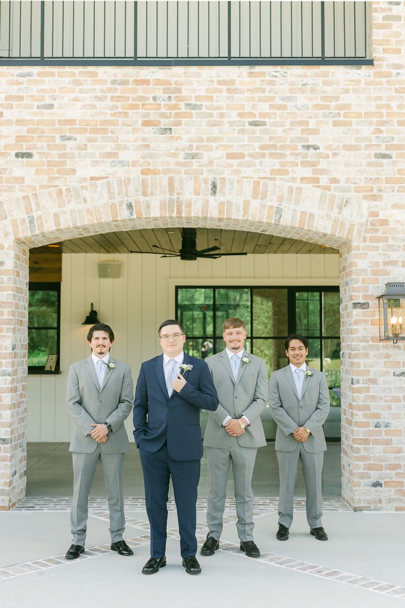 groomsmen at wedding in Magnolia, Tx 