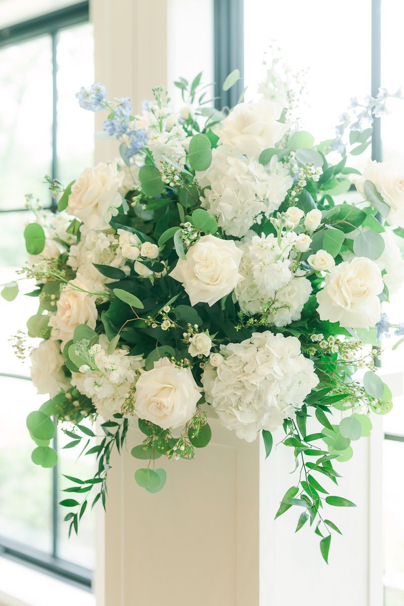 ceremony florals at alter