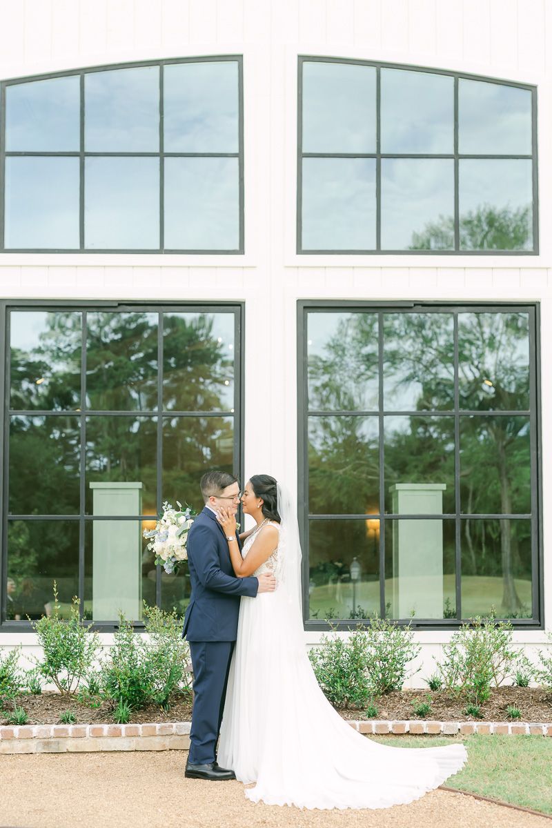 bride and groom at The Blue Magnolia wedding venue