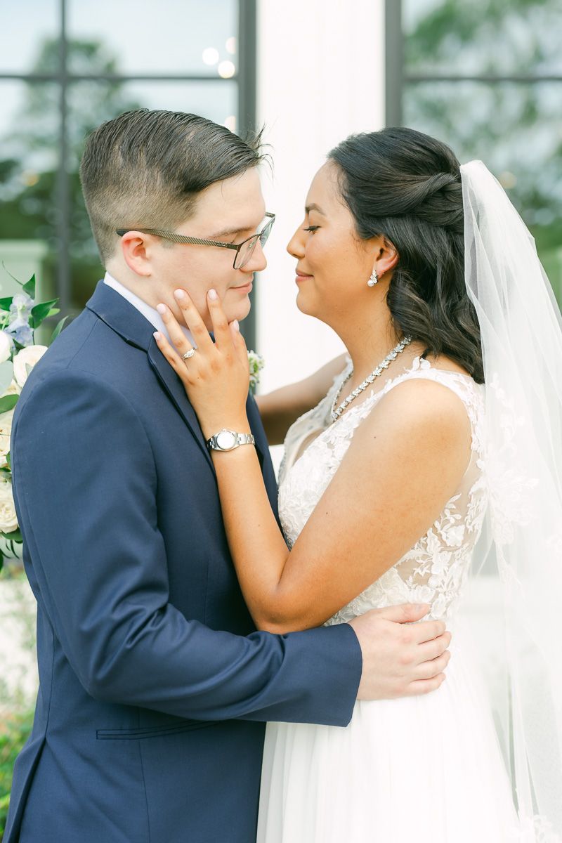 bride and groom at their wedding in Magnolia, Tx