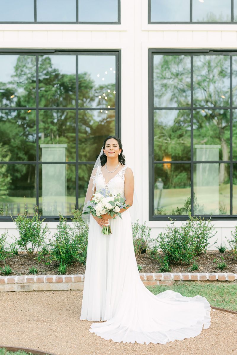 bride at wedding in Magnolia, Tx