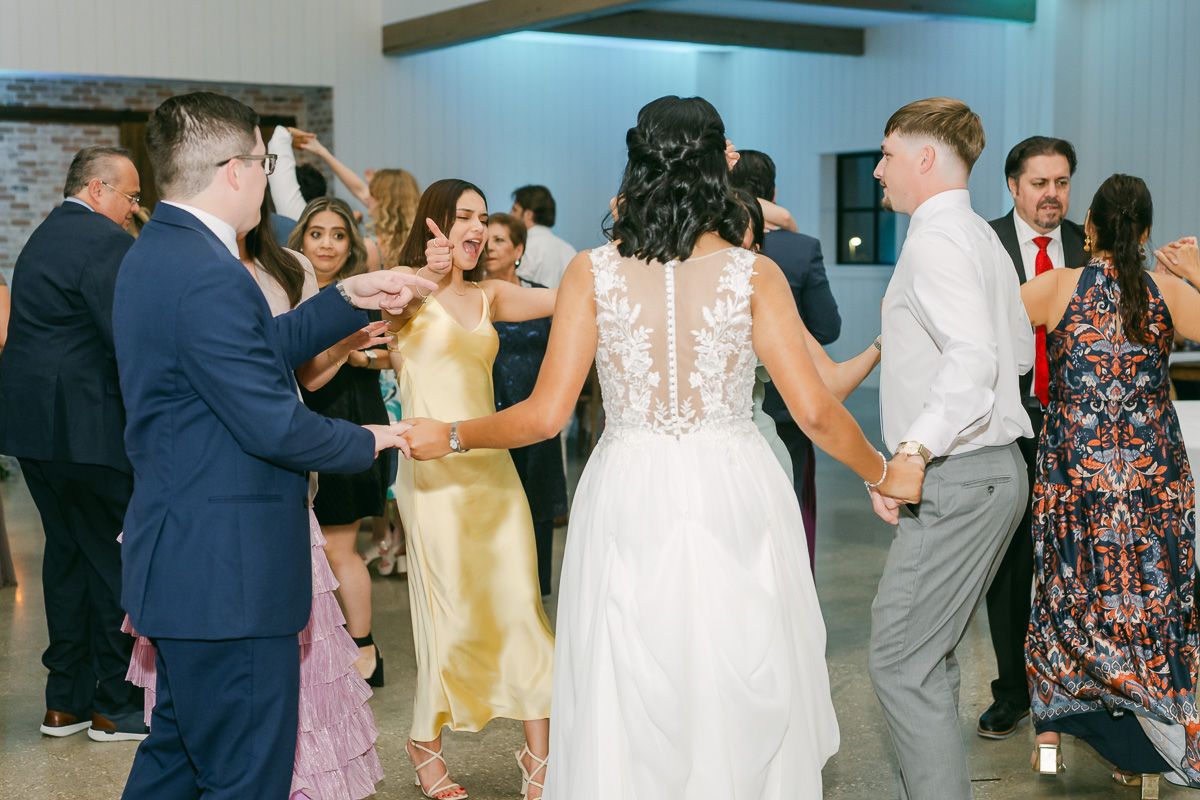 dancing at Magnolia, Tx wedding reception