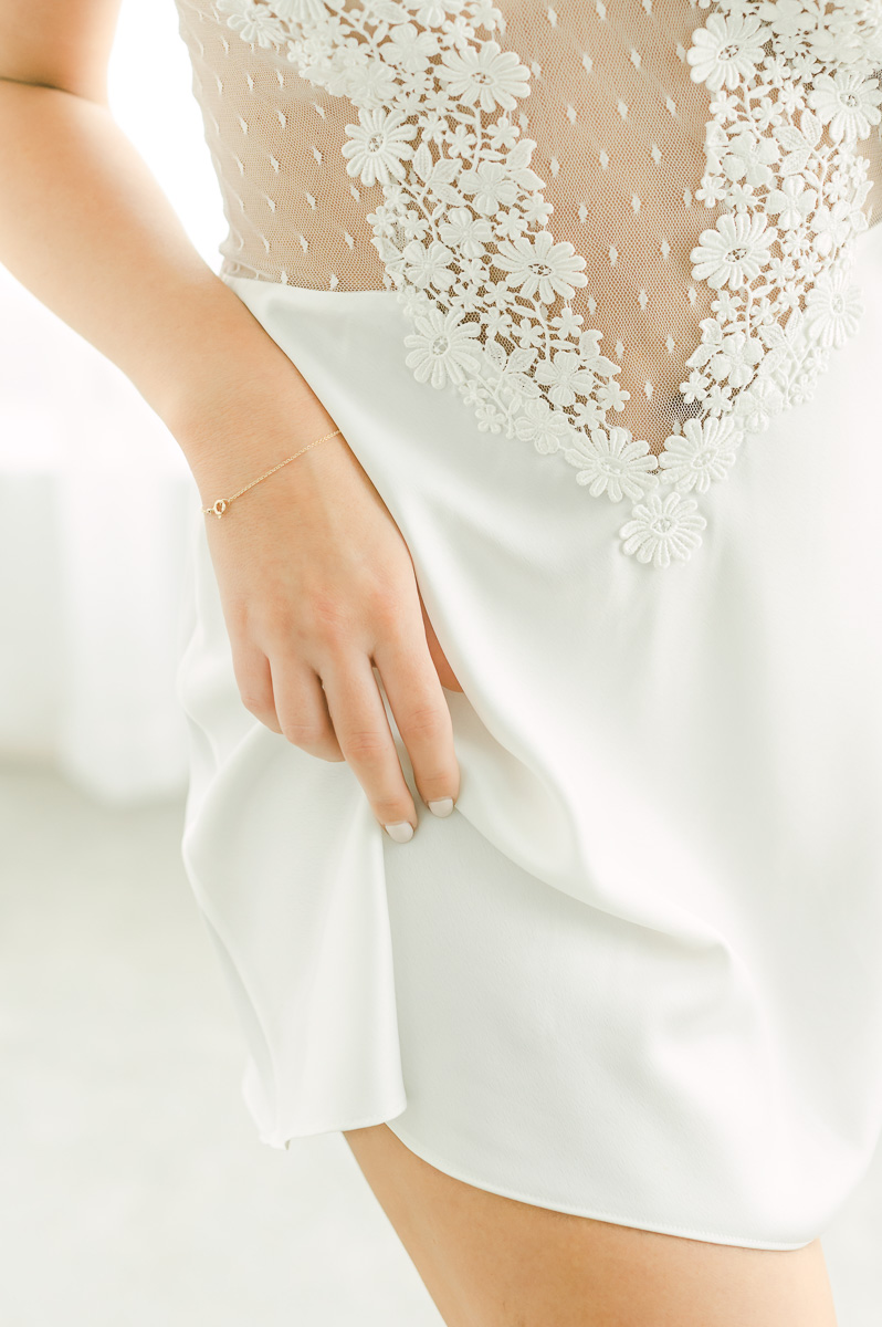 bridal boudoir at natural light studio