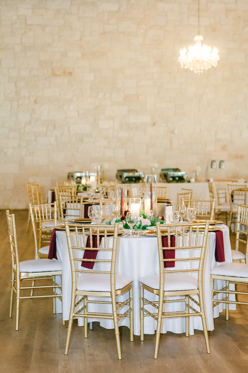burgundy wedding reception details