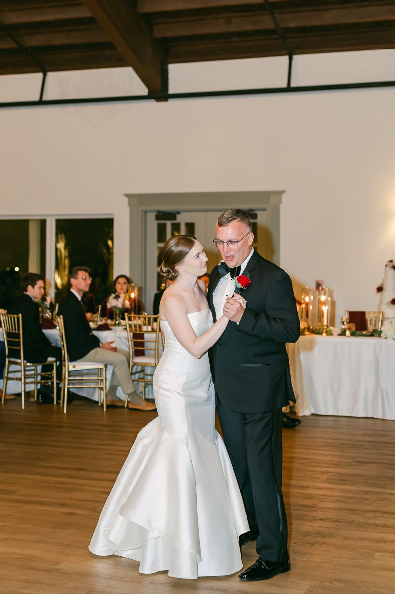 father daughter dance at Briscoe Manor wedding reception 