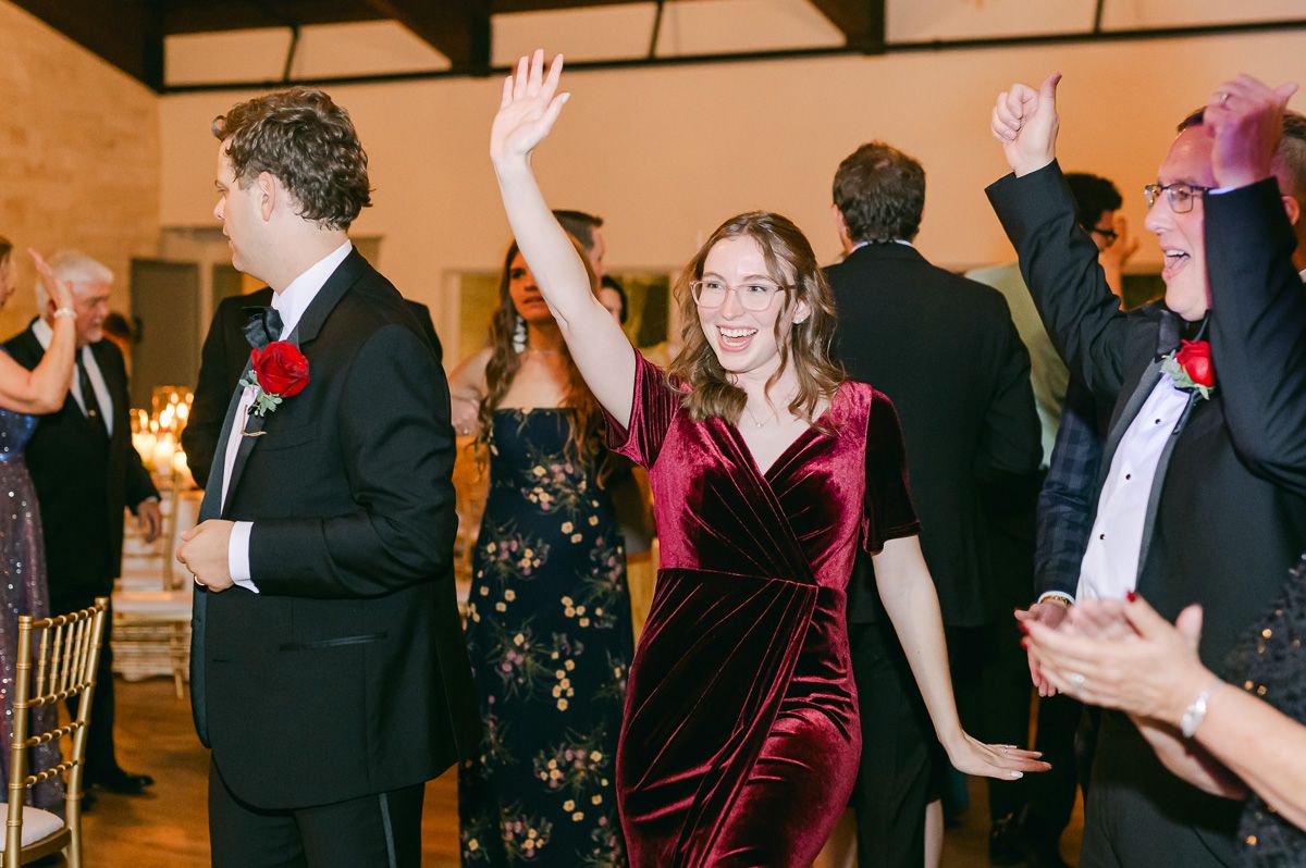reception dancing at wedding in Richmond, Tx