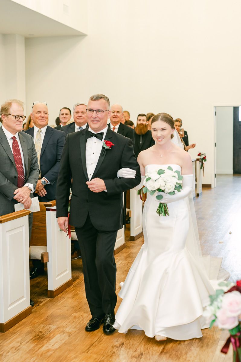 bride walking down the aisle