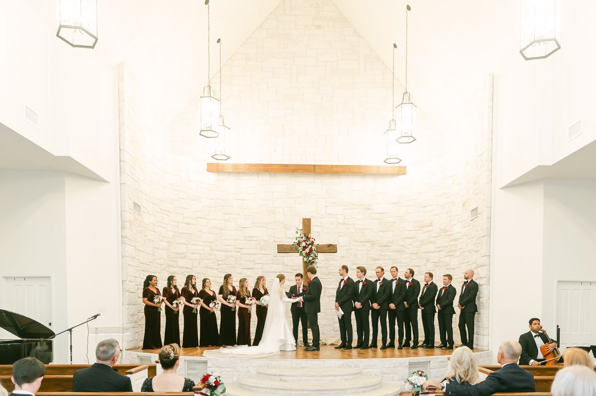 black tie wedding at Briscoe Manor