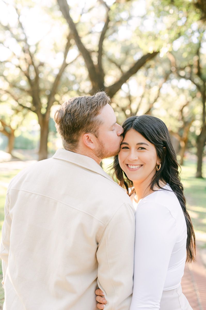 couple photographed by Houston Engagement Photographers