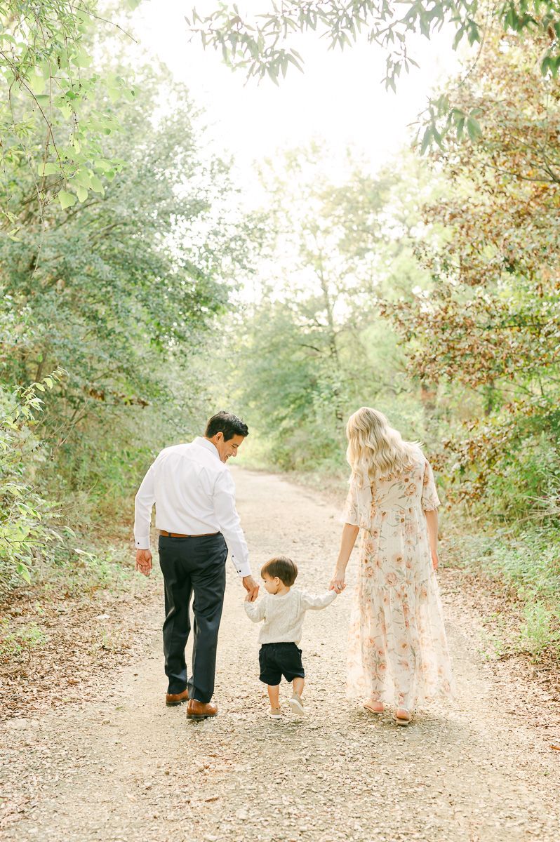 family walking in Memorial Park