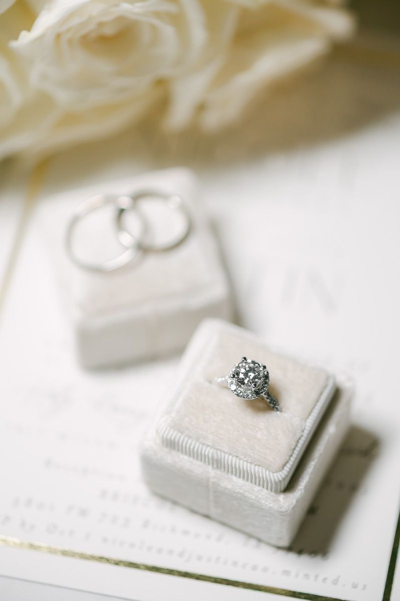 engagement ring in cream box