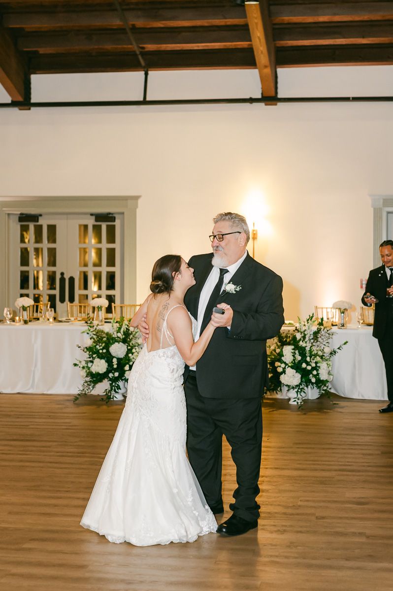 father daughter dance at fall wedding