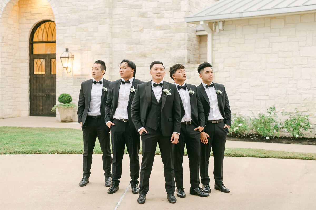 groomsmen at Briscoe Manor
