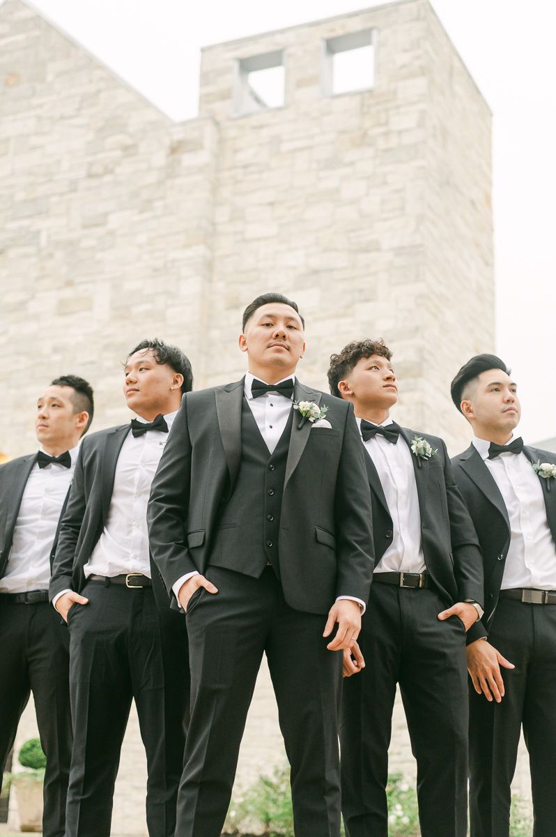 groomsmen at Briscoe Manor